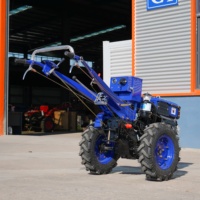 Tracteur à deux roues multifonctionnel haute productivité 8HP 22HP, machine agricole manuelle à moteur diesel, motoculteur rotatif