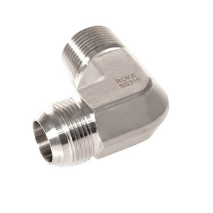 ข้อต่อข้อศอกสแตนเลส ROKE ขนาด 1/8 ถึง 2 นิ้ว แบบเกลียว SAE J514 สำหรับระบบไฮดรอลิก - Product Image 1