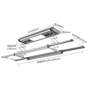 120 cm Aluminium Decken intelligente Bekleidung Ce Rohs Balkon Deckenmontierte elektrische Bekleidung Trocknung