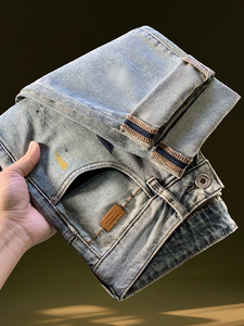 Jeans da <span class=keywords><strong>Uomo</strong></span> Slim Fit a Gamba Dritta, Nuova Collezione Estate-Autunno 2025, Vendita Diretta dalla Fabbrica - Product Image 5