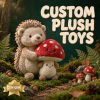 Peluches hérissons personnalisées OEM ODM, animaux de la forêt champignon, peluches en gros, cadeau