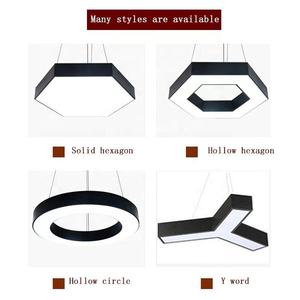 Lampu plafon LED heksagonal, lampu kerja Detailing otomatis, lampu langit-langit LED untuk kantor, garasi, Gym, toko, supermarket - Product Image 4