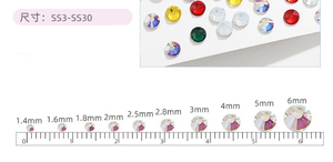 Diamantes de imitación con motivo de Parte posterior plana de alta calidad, gemas de cristal <span class=keywords><strong>brillante</strong></span> para bolsos, prendas de vestir, zapatos, venta al por mayor - Product Image 4
