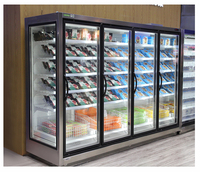 Refrigerador Comercial con Puerta Corredera de Vidrio y Acero Inoxidable para Enfriamiento de Aire