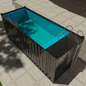 Di Chuyển Ngoài Trời 20ft Và 40ft Vận Chuyển Container Hồ Bơi Trong Trở Lại Sân/Vườn Cho Đào Tạo - Product Image 3