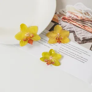 <span class=keywords><strong>Orecchini</strong></span> Pendenti con Fiori Naturali Essiccati in Resina, Vari Modelli di Orchidee, Accessori di Gioielleria, Decorazione per Regali da Donna - Product Image 6