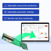 PACEex 16S 200A Placa de Protección de Batería para Almacenamiento de Energía Doméstico LIFEPO4 BMS con Limitación de Corriente de 20A para Wifi