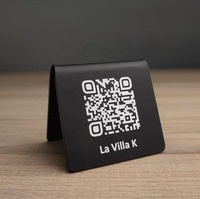 Personnalisez le support de table d'affichage de menu de NFC en acrylique vierge de code QR