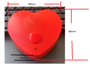 Módulos de Sonido Programables JR DTX01 con Forma de Corazón, de 16 Minutos y 16MB, Alimentados por Batería <span class=keywords><strong>AAA</strong></span>, Rojos, Grabables y con Sonido de Clic, Precio de Fábrica - Product Image 3