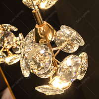 Lustre de luxe en cristal pour long escalier, luminaire suspendu moderne pour villa, escalier, maison de luxe, duplex
