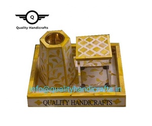 Juego de Quemadores de Incienso con Incrustaciones de Hueso Religiosas de la Mejor Calidad para Decoración del Hogar, Mubkhar Árabe Hecho a Mano - Product Image 3