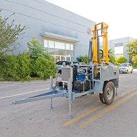 Foreuse hydraulique sur roues pour puits d'eau et mines, modèles Rig260m/360m/460m/560m