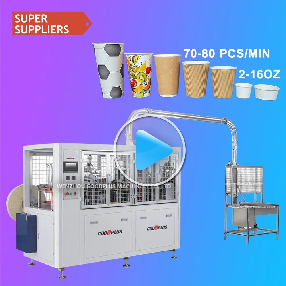 China fábrica alta velocidade máquina de copo de papel linha de produção tigela de papel formada copo de papel máquina