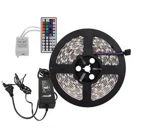 Kit de éclairage <span class=keywords><strong>LED</strong></span> SMD 5050, 5 mètres, avec alimentation, récepteur/contrôleur IR, télécommande, rvb, livraison gratuite - Product Image 2