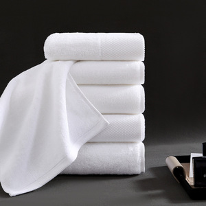 Logo personnalisable hôtel visage <span class=keywords><strong>serviette</strong></span> intégration Jacquard coton doux blanc serviettes pour adultes hôtels utiliser - Product Image 3