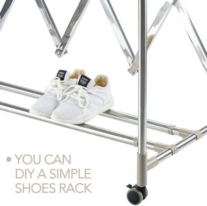 Stainless Steel Drying Cloth Rack Indoor and Outdoor Use Clothes Airer Rack,Extensible Balcony Drying Rack - Product Image 6