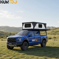 Huntoo Hard Shell Aluminum Truck Bed Topper Camper Shell pour les voyages extrêmes en tout-terrain
