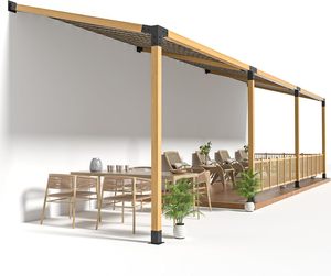 Supports de Pergola à 3 Voies, <span class=keywords><strong>Angle</strong></span> Droit, Kit de Base pour Poteaux de Travail du Bois DIY, Poutres en Bois pour Gazebos, Patios et Pergolas - Product Image 2