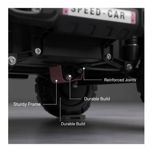 Kids Ride Family Car Quad 390 Motor 12V7Ah Battery LED Surround Strip MP3 Player One Button Start Smooth <b>Plastic</b> 2-4 Years - Product Image 3