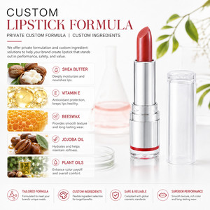 Lápiz Labial Mate de Marca Privada con Logotipo Personalizado, Vegano, Resistente al Agua, de Larga Duración, en Tubo Transparente, Venta al por Mayor de Maquillaje y Cosméticos - Product Image 4