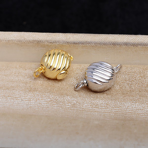 Accesorios de Plata S925 para Collar y Pulsera de Perlas, Cierre de Botón con Hebilla Diagonal 5650, Fornituras y Componentes de Joyería - Product Image 2