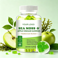 Gummies Détox Bien-être pour la Peau, les Cheveux, les Ongles et le Système Immunitaire à base d'Algues Marines, de Mousse de Mer et de Vinaigre de Cidre de Pomme