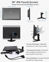 Kit de caméra DVR pour véhicule JOINLGO 4CH GPS 4G WiFi 1080P avec écran tactile 10 pouces, navigation, visualisation à distance par téléphone/caméras