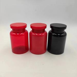 Botella de PET Engrosada de 150ml para Medicamentos, Vitamina E, Tapa Grande, Negra y Roja, Botella Vacía, Fabricante en Stock - Product Image 4