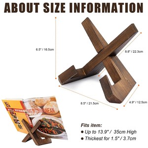 Livre de cuisine en bois support pour ipad lecture recette livre de cuisine dessus de table support de livre de cuisine support pour comptoir de cuisine - Product Image 3