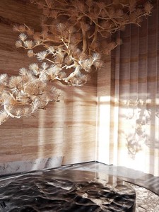 Nuovo stile cinese di fascia alta di accoglienza artificiale pino grande appesa finta albero Club decorazione Hotel appesa stuzzicadenti alberi di pino - Product Image 4