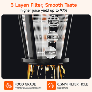 200W Multi-Functional Home Use Blender Cold Press Slicer and Slow Juicer for Citrus Fruits and <b>Vegetables</b> with Reverse Function - Product Image 2