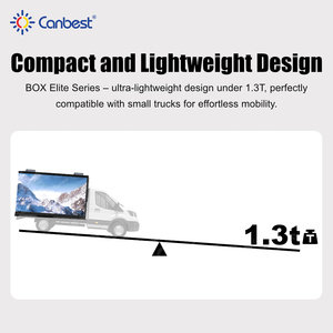 Pantalla <span class=keywords><strong>LED</strong></span> Canbest BOX Elite de 9.5 pies para Camiones, 5 Años de Garantía, 6000 Nits, Ultra Ligera, Alimentada por Batería, para Furgonetas Móviles, Compatible con Sprinter - Product Image 5