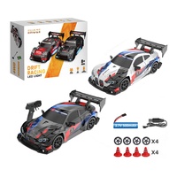 Mobil RC Drift 2.4G 4WD Kecepatan Tinggi 18km/jam dengan Lampu LED untuk Anak-anak dan Dewasa, Hadiah