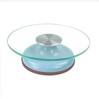 Plateau de décoration à gâteaux de mariage, plateau tournant en verre trempé Stable, 12 pouces, 1 pièce
