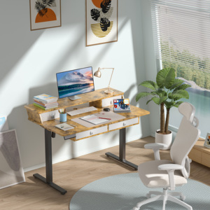 Ergonomic Máy tính để bàn lớn thiết kế hiện đại chiều cao-có thể điều chỉnh điện thường vụ bàn bền kim loại máy tính bảng - Product Image 1