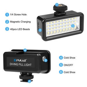 Luz de relleno LED portátil de doble color 40, iluminación fotográfica impermeable para buceo, cámara, vídeo, estudio fotográfico - Product Image 3