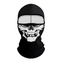 Masque facial de haute qualité avec logo personnalisé pour hommes, masque de ski complet, cagoule de cyclisme noire personnalisée à un trou