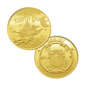 Hada de los dientes Monedas de oro Recompensa <span class=keywords><strong>tesoro</strong></span> regalos para dientes de niños Juguetes pequeños Monedas conmemorativas de dientes de bebé de metal simulado - Product Image 2