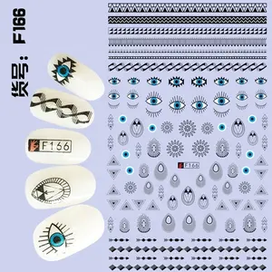 Wholesale Item Girls 3D Nail Sticker Wraps Sticker Decals 2019 Christmas Halloween Nail Art Decals 3D Manicure Nail Sticker