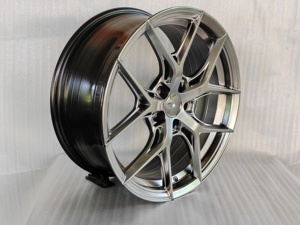 Jantes de voiture 17 18 pouces 5*114.3, 5 trous, en alliage d'aluminium noir argenté, OEM personnalisées pour voitures particulières - Product Image 5