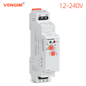 Relé de Tiempo VG521T 12v 24v 220v 230v AC/DC, Relé Temporizador de Retardo de Encendido con Tiempo Ajustable de 0.1 Segundos a 10 Días, Riel DIN L35 - Product Image 2