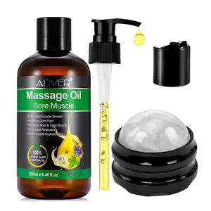 Natural Vegan Relieves Joint Pain Therapy Essential Oil Sore Muscle Massage Oil with Roller Ball for Body Promotes Relaxation