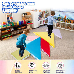 Canapé de jeu modulaire pour enfants en blocs de mousse, ensemble de 7 pièces, puzzle éducatif Tangram pour tout-petits - Product Image 1