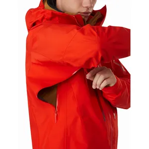 メンズ卸売軽量防水フード付きレインジャケット屋外レインコートウインドブレーカーハイキングジャケット
