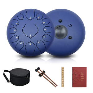 ÉXITO Venta al por mayor Acero Lengua Percusión Chakra Tambor Bolsa libre y mazos Azul <span class=keywords><strong>Handpan</strong></span> 13 Nota Acero Lengua Tambor - Product Image 4