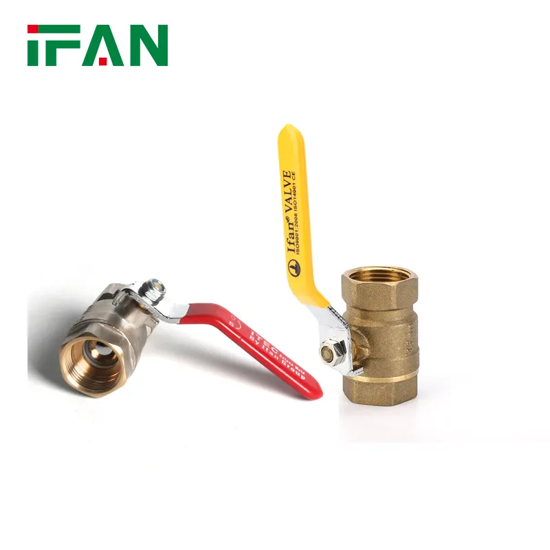 IFAN OEM 1/4 '' - 4' 'ทุกขนาดปลอมแปลงด้ายชายหญิงวาล์วบอลวาล์วทองเหลืองสีเหลืองสําหรับน้ําและแก๊ส