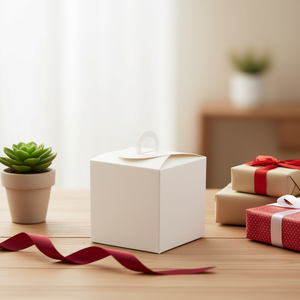 Scatola di Carta ILAN 12x12x12 Cm Cubo Pieghevole Confezione Regalo 4 Pezzi - Product Image 2