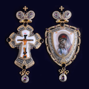 Collier en alliage grec avec croix <span class=keywords><strong>pandora</strong></span> russe, chaîne en or, multicolore, Panagia et jésus personnalisé, nouveauté - Product Image 2