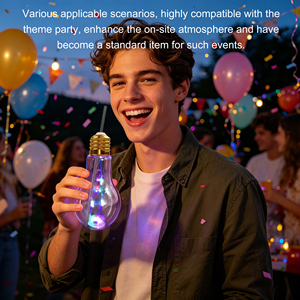 Bicchieri Luminosi a LED a Forma di Lampadina con Cannucce, Accessori per Feste ed Eventi, Decorazioni per Tifosi Sportivi - Product Image 4