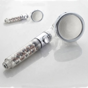 3-mode Portable Ionic <strong>Shower</strong> Head Mineral Stones PC Plastic Water-saving Rain <strong>Hand</strong> Held <strong>Shower</strong> <strong>Hand</strong> - Product Image 6